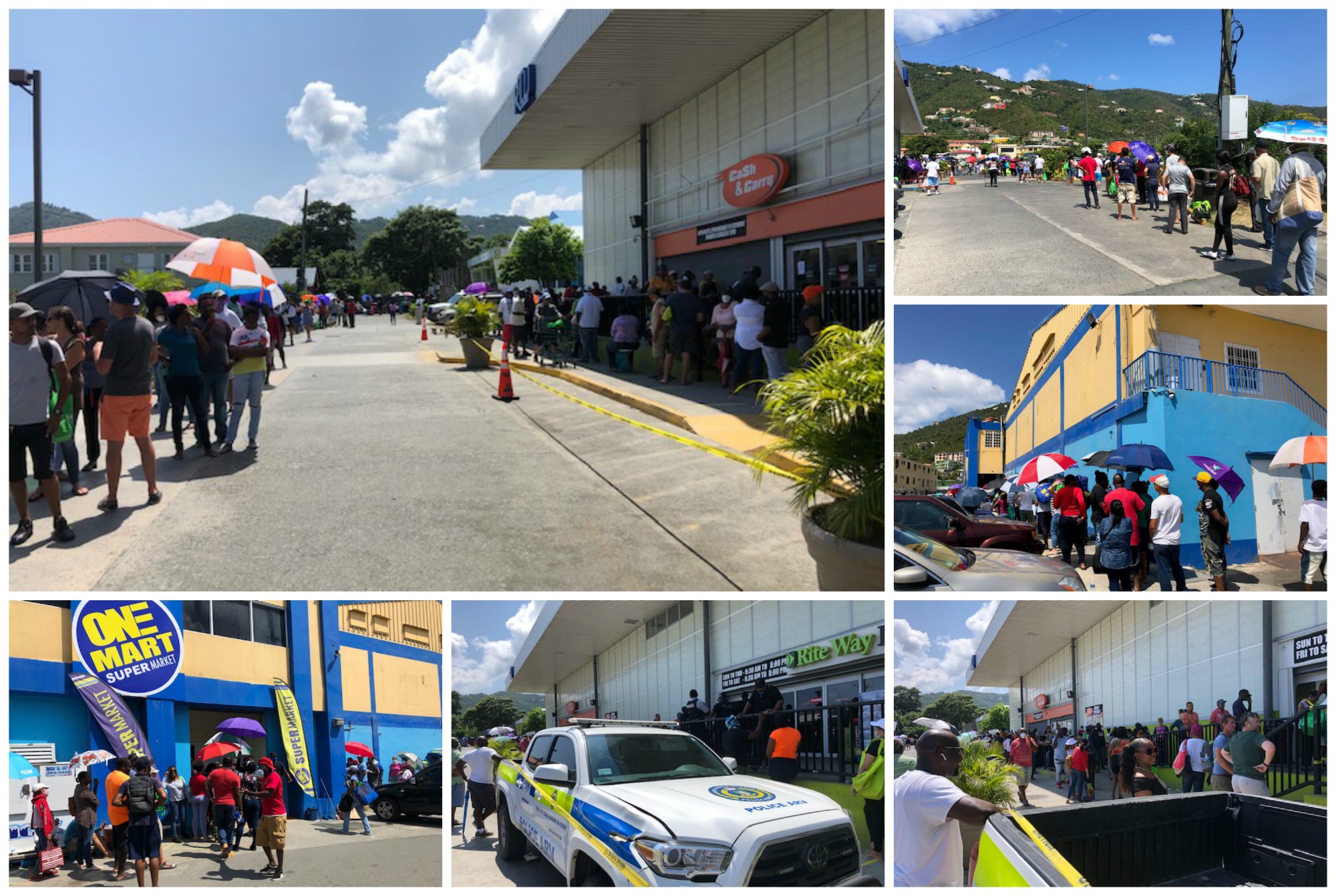Crowds Rush to Supermarkets in BVI Ahead of 24-Hour Curfew