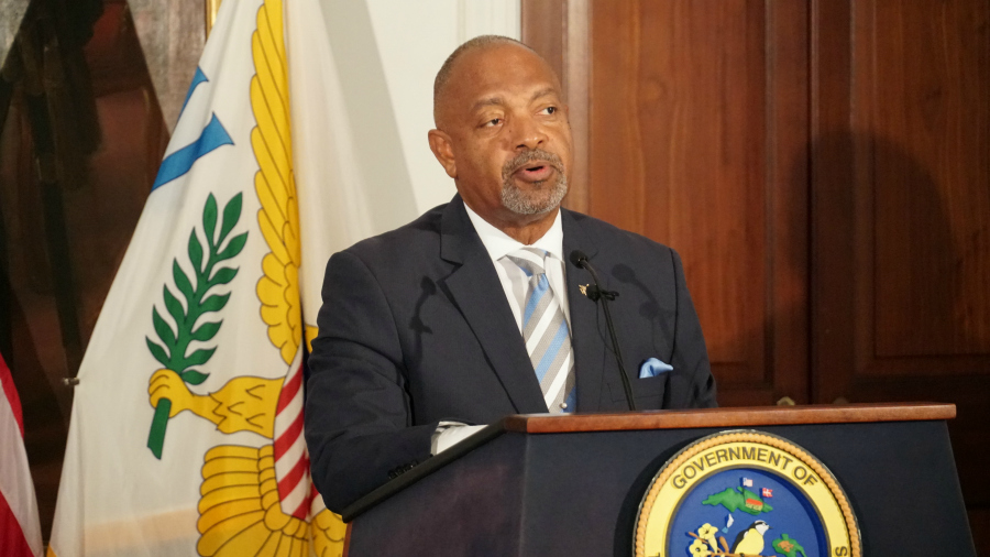 Lieutenant Governor Tregenza Roach at Gov't House on St. Croix on Wed. Feb. 19, 2020 (Ernice Gilbert, VIC)