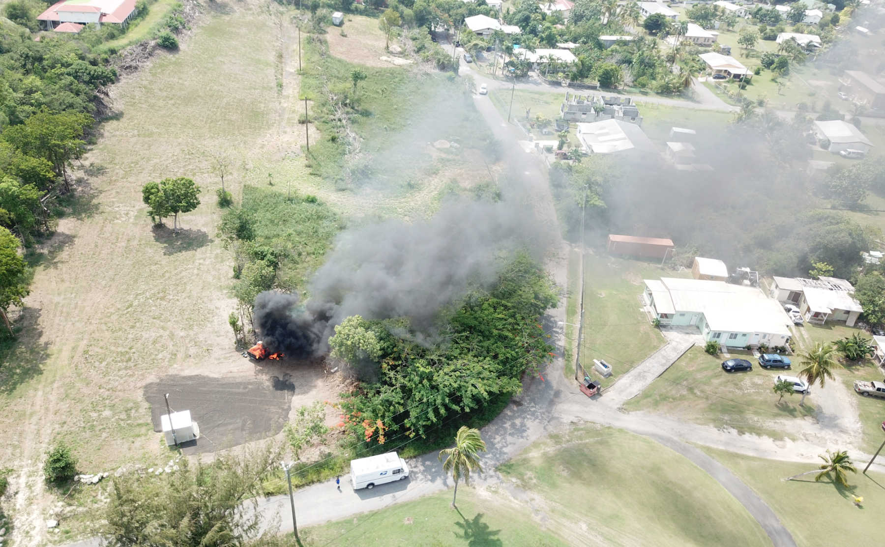 Watch | St. Croix Firefighters Douse Burning Vehicle in Diamond Ruby