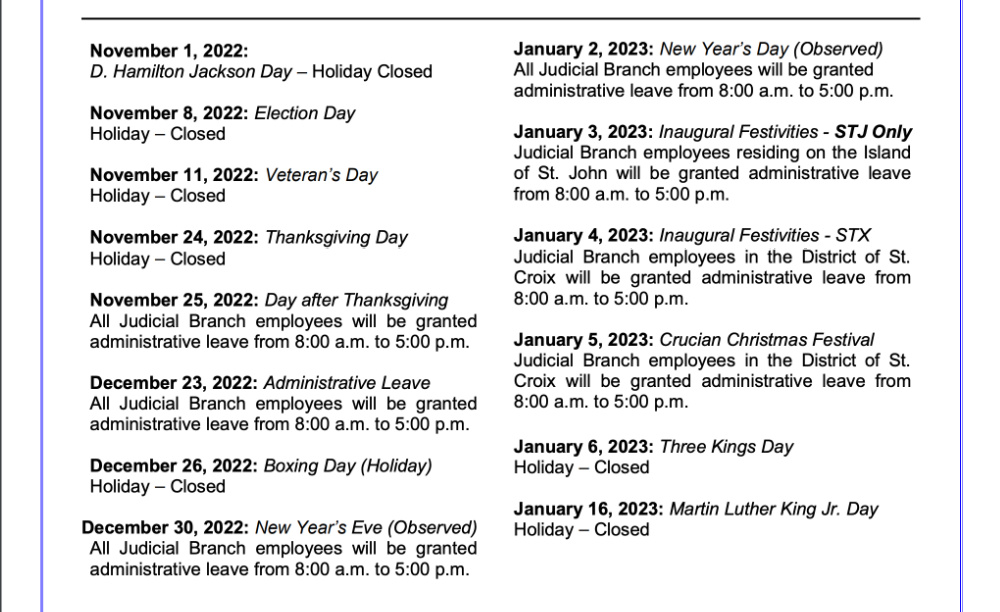 judicial-holiday-schedule