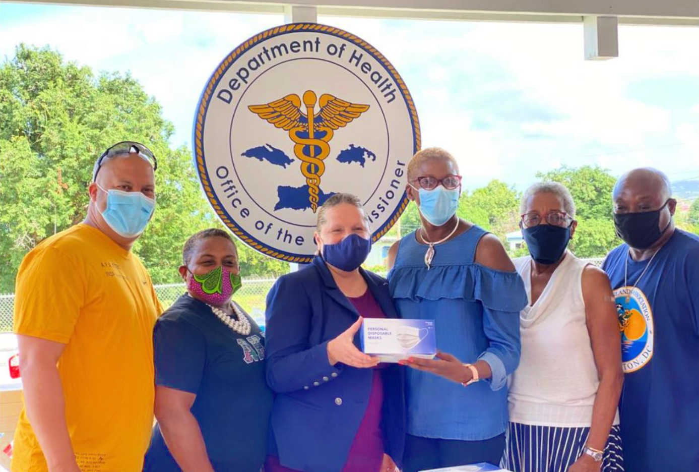 Virgin Islands Association in D.C. Donates 10,000 Masks to Dept. of