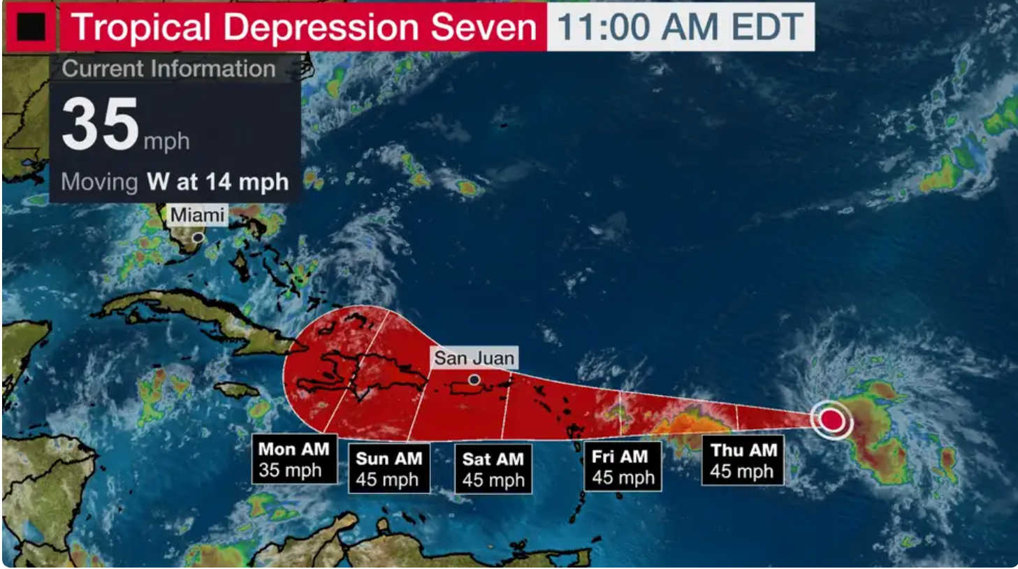 Tropical Depression Expected to Tropical Storm by Tonight or