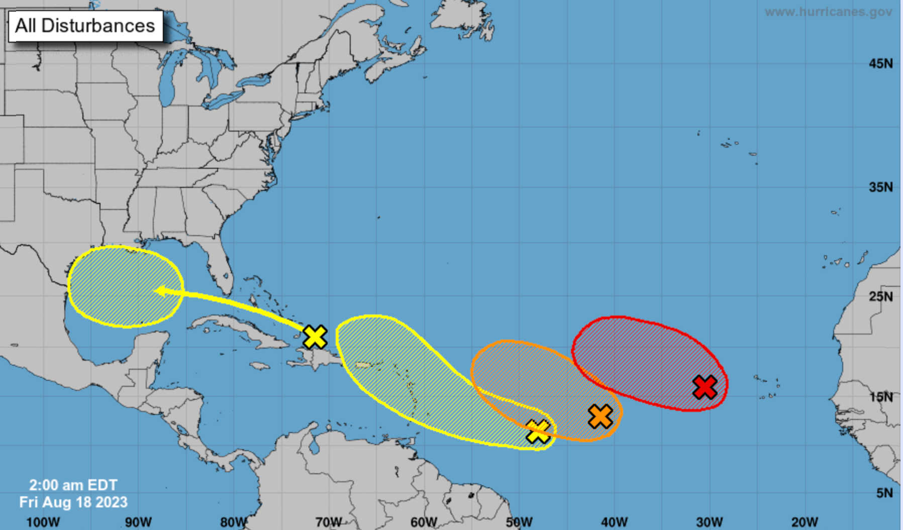 Weather Systems Ramp Up In Atlantic Gulf Of Mexico Braces For   Weather Systems 8 18 23 